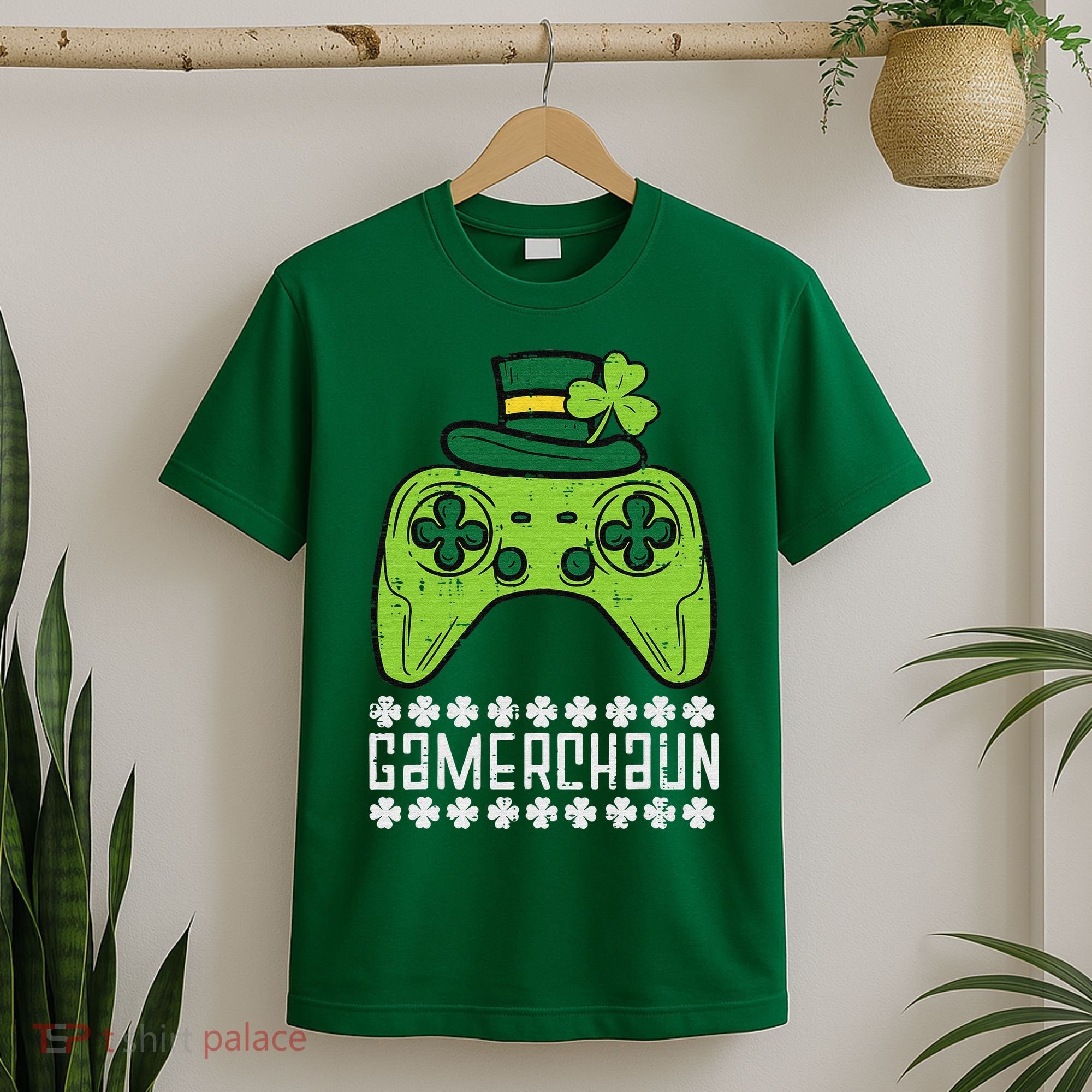 Gamerchaun Irish Gamer Paddys St Patrick Day T-Shirt