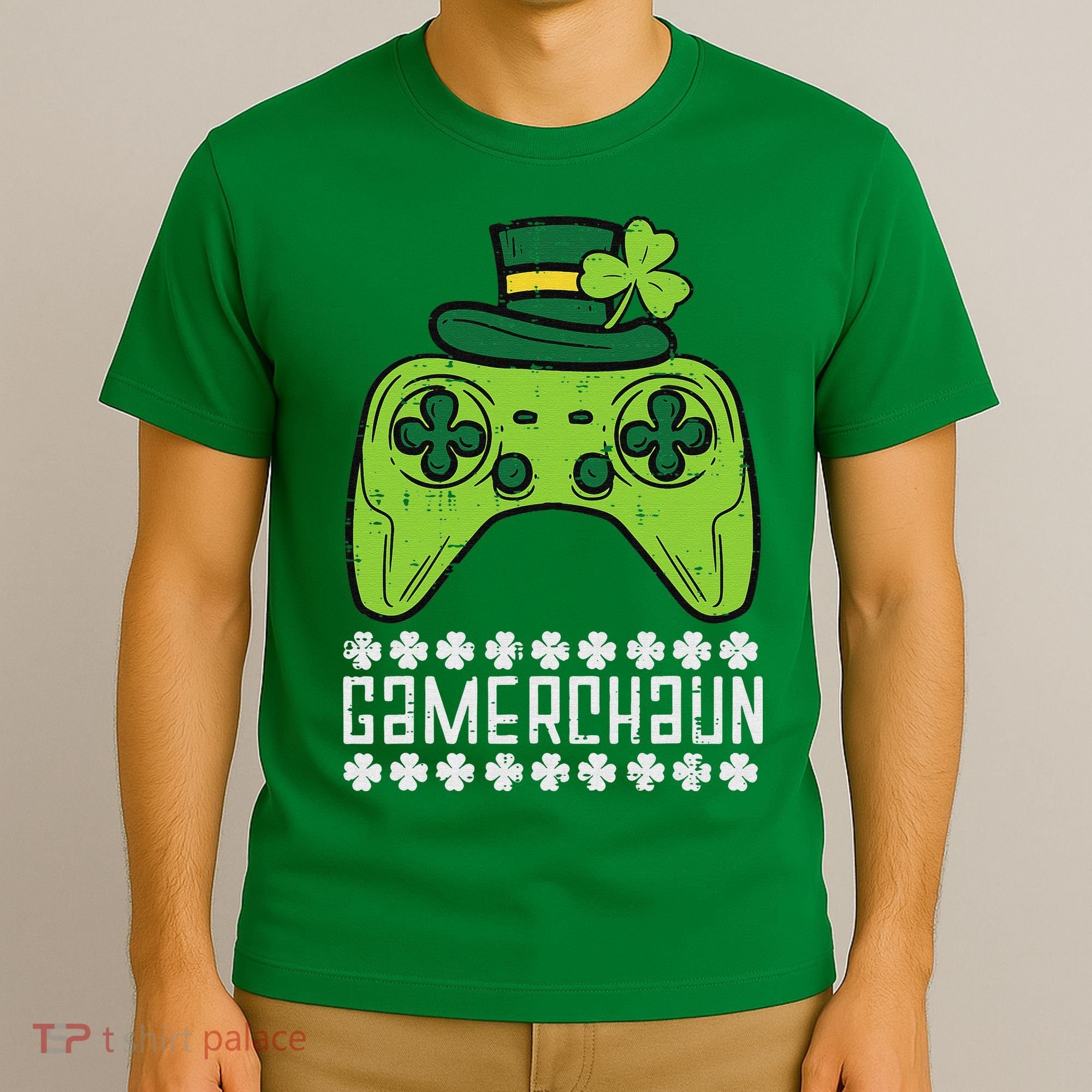 Gamerchaun Irish Gamer Paddys St Patrick Day T-Shirt