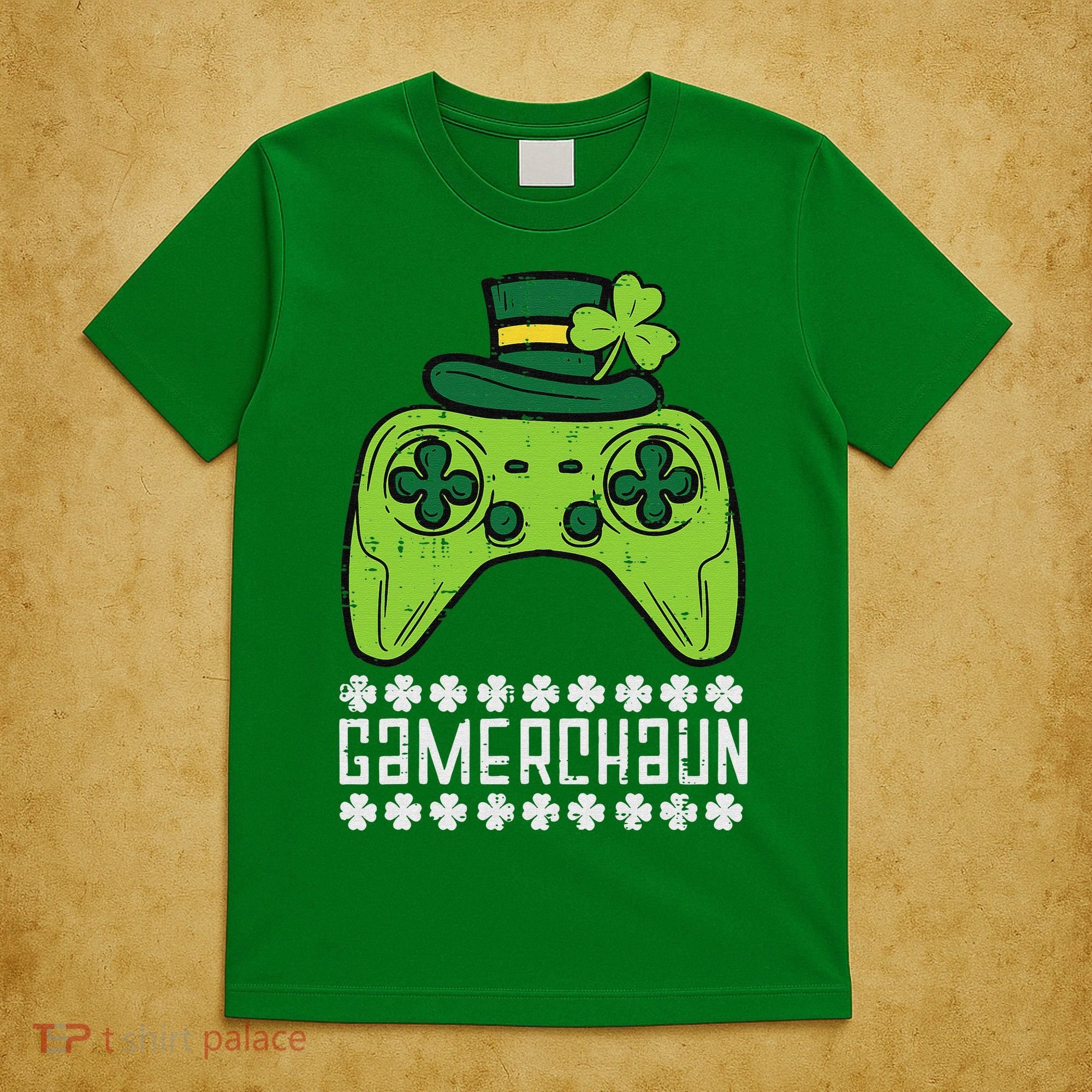 Gamerchaun Irish Gamer Paddys St Patrick Day T-Shirt