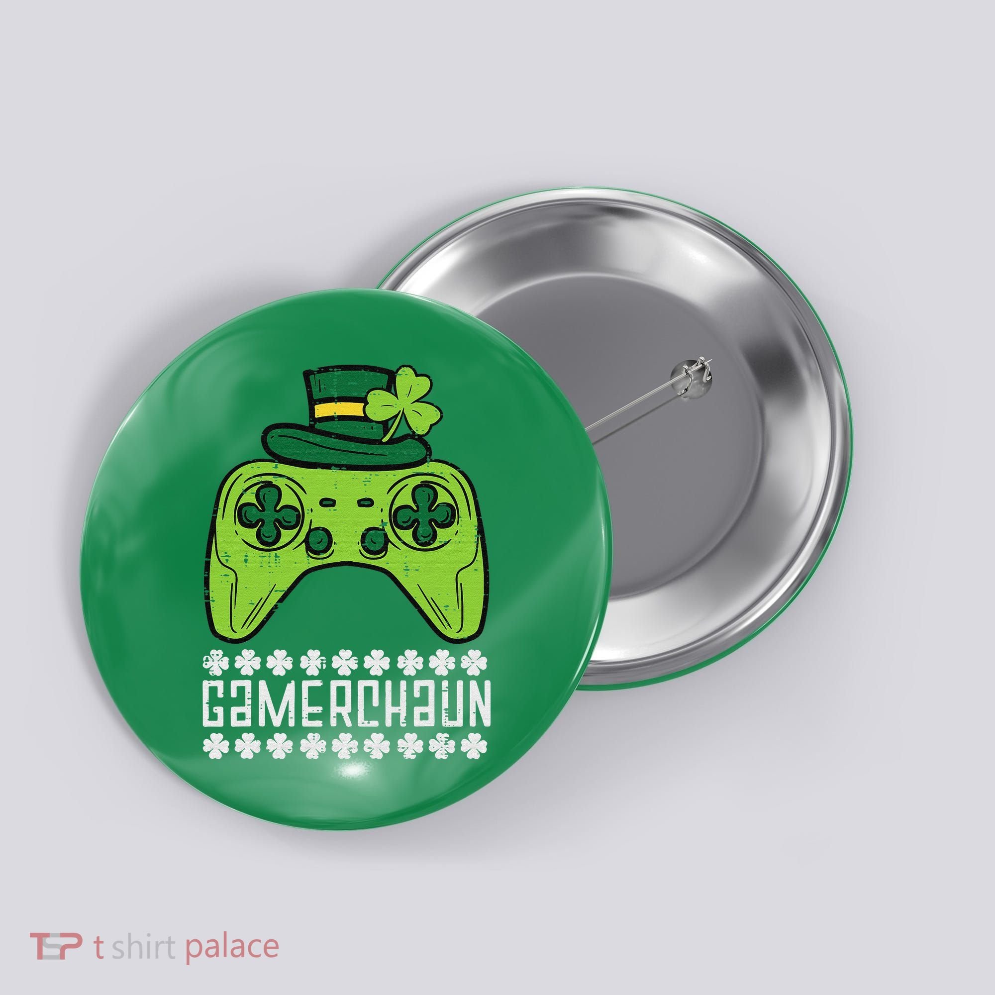 Gamerchaun Irish Gamer Paddys St Patrick Day Button