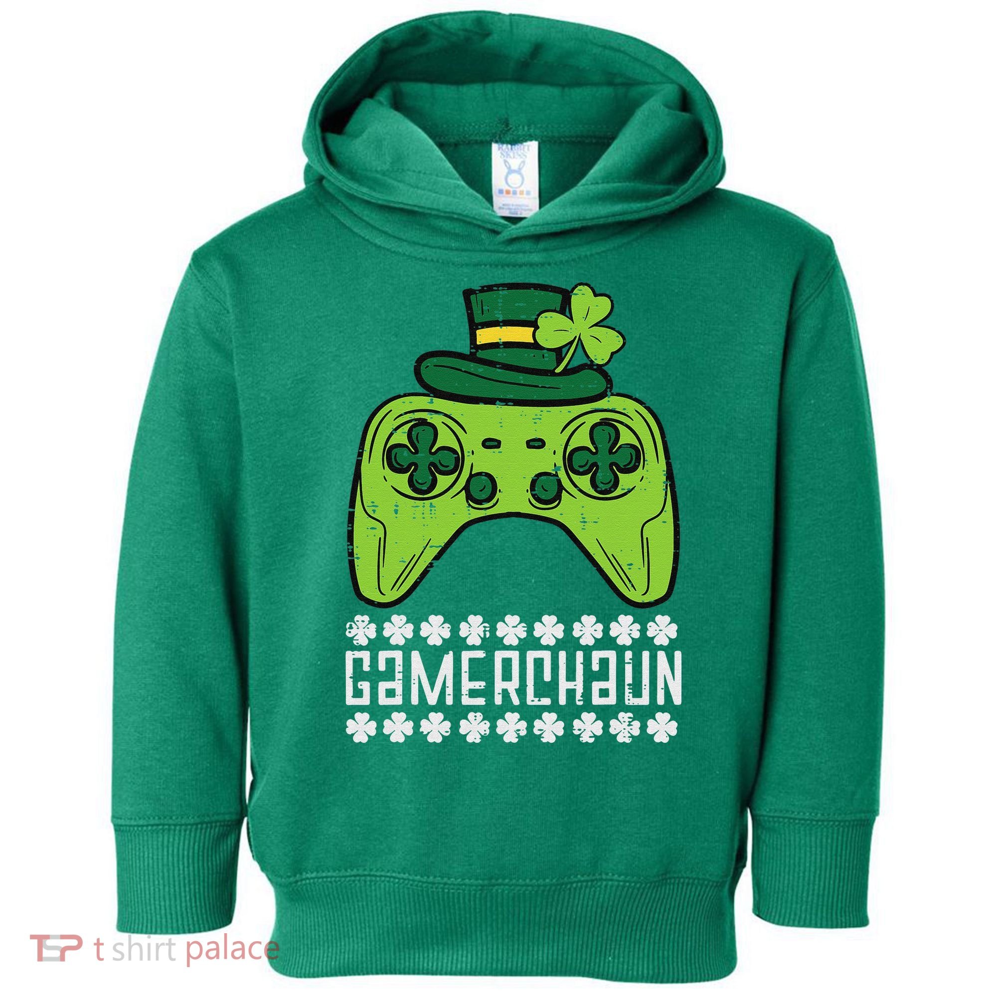 Gamerchaun Irish Gamer Paddys St Patrick Day Toddler Hoodie