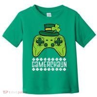 Gamerchaun Irish Gamer Paddys St Patrick Day Toddler T-Shirt thumb 0