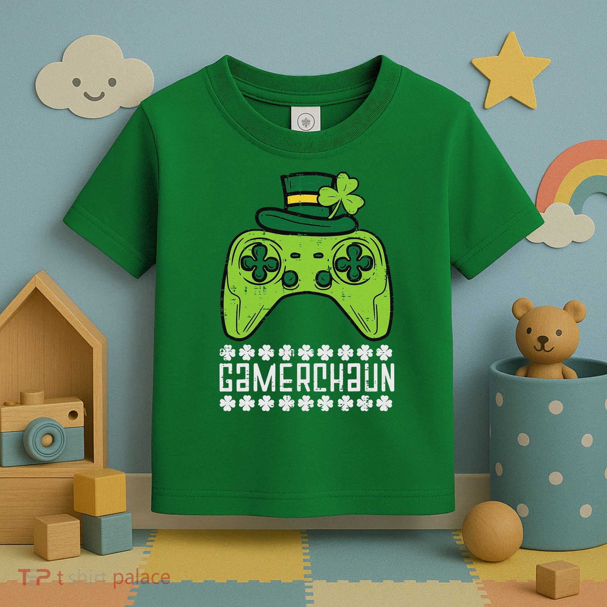 Gamerchaun Irish Gamer Paddys St Patrick Day Toddler T-Shirt