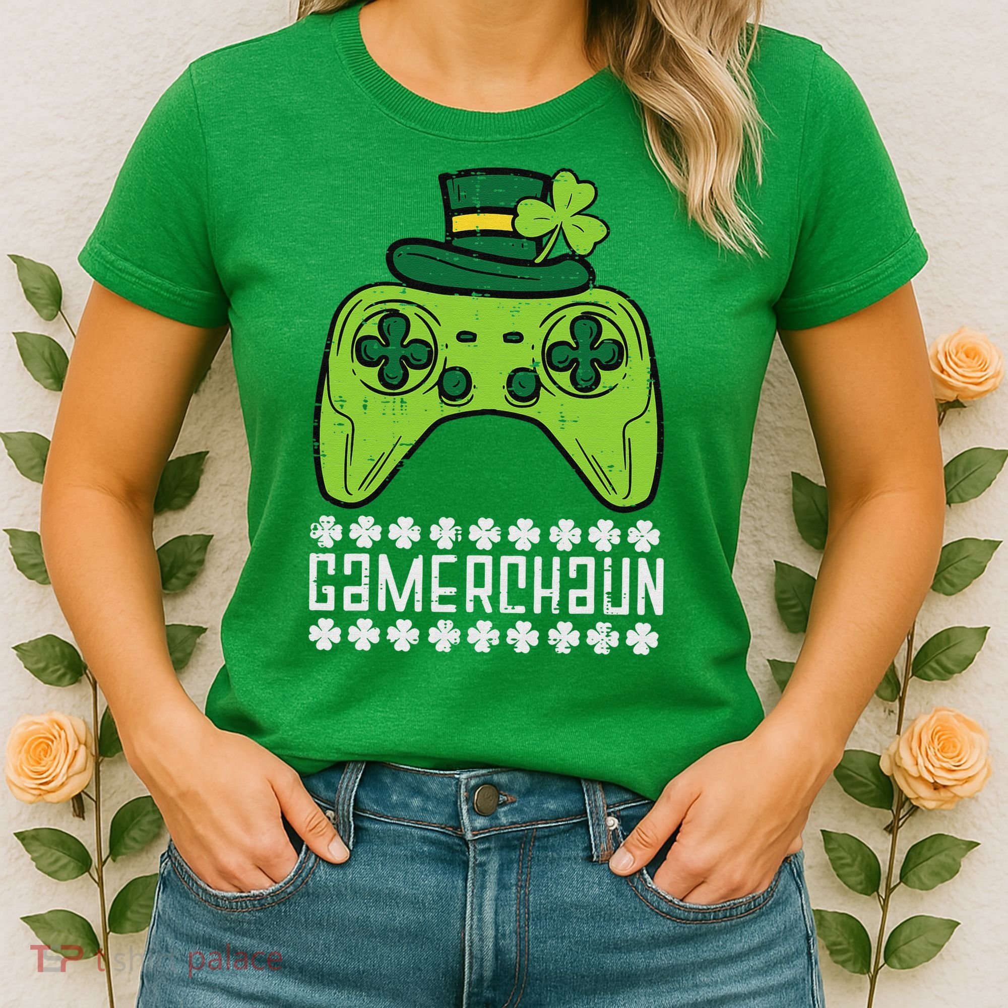 Gamerchaun Irish Gamer Paddys St Patrick Day Women's T-Shirt