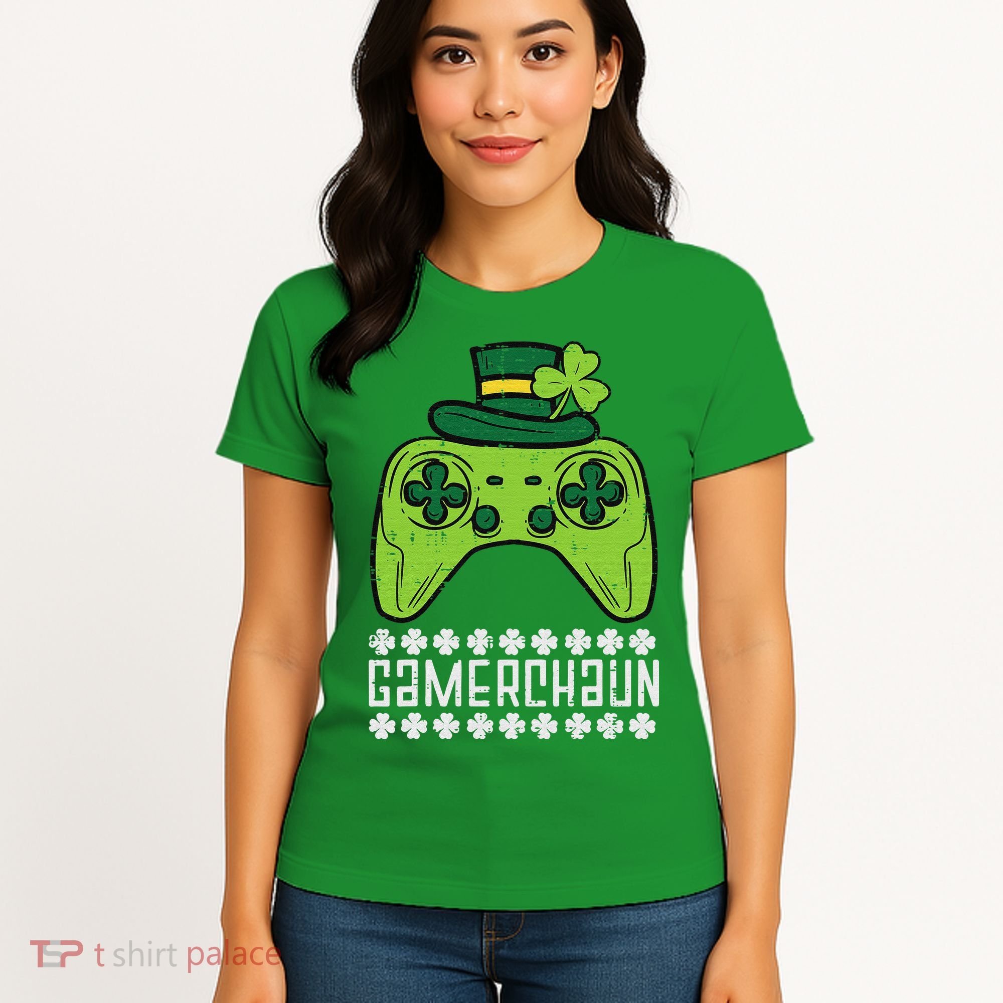 Gamerchaun Irish Gamer Paddys St Patrick Day Women's T-Shirt