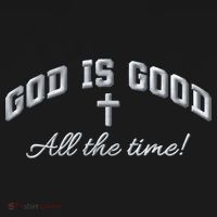 God Is Good All The Time Christian Cross Jesus Is King Puff Embroidered T-Shirt thumb 7