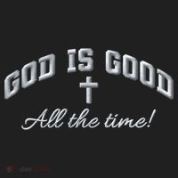 God Is Good All The Time Christian Cross Jesus Is King Puff Embroidered Beanie thumb 2