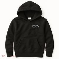 God Is Good All The Time Christian Cross Jesus Is King Puff Embroidered Kids Hoodie thumb 0
