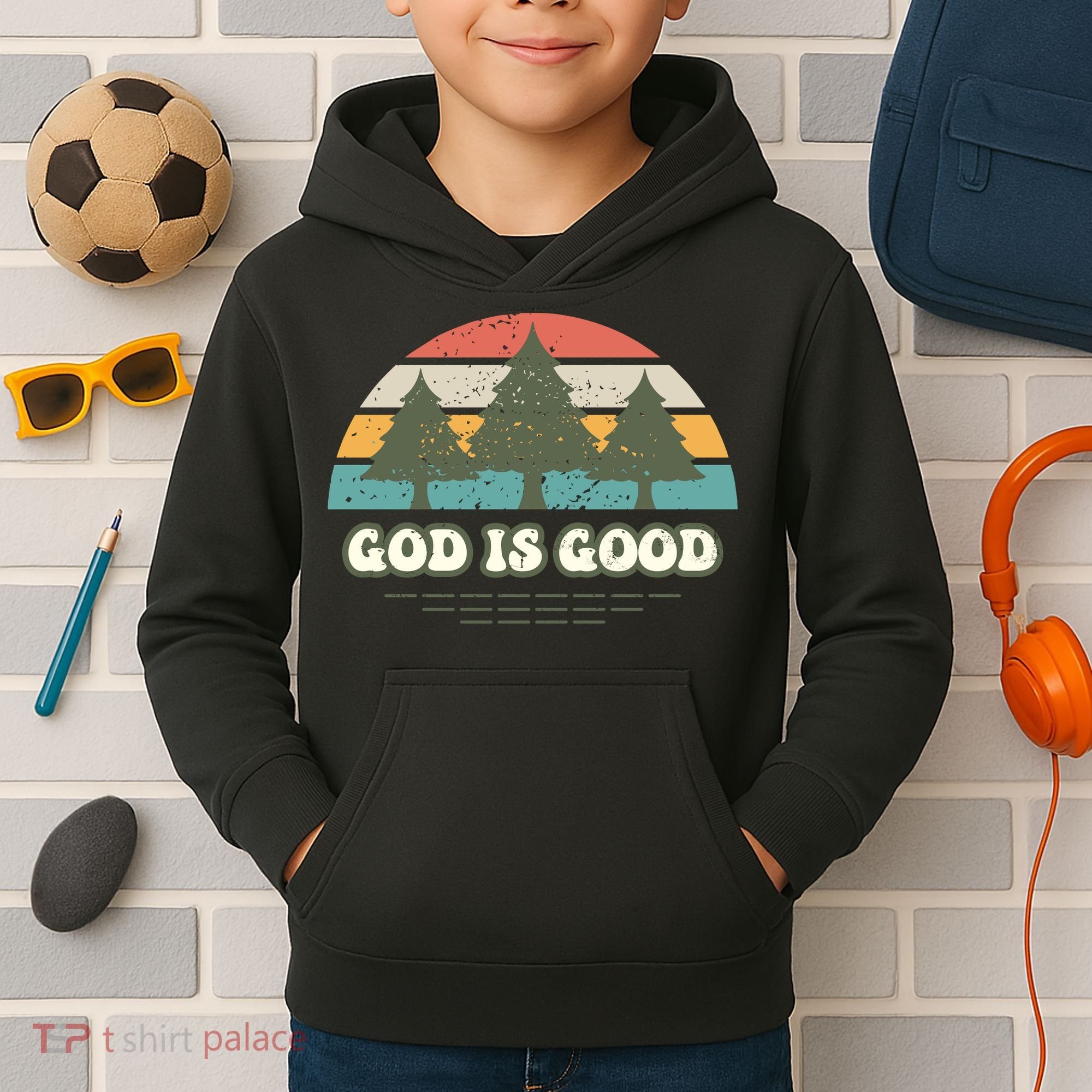 God Is Good Kids Hoodie