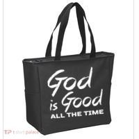 God Is Good All The Time Funny Christian Tote Bag thumb 2