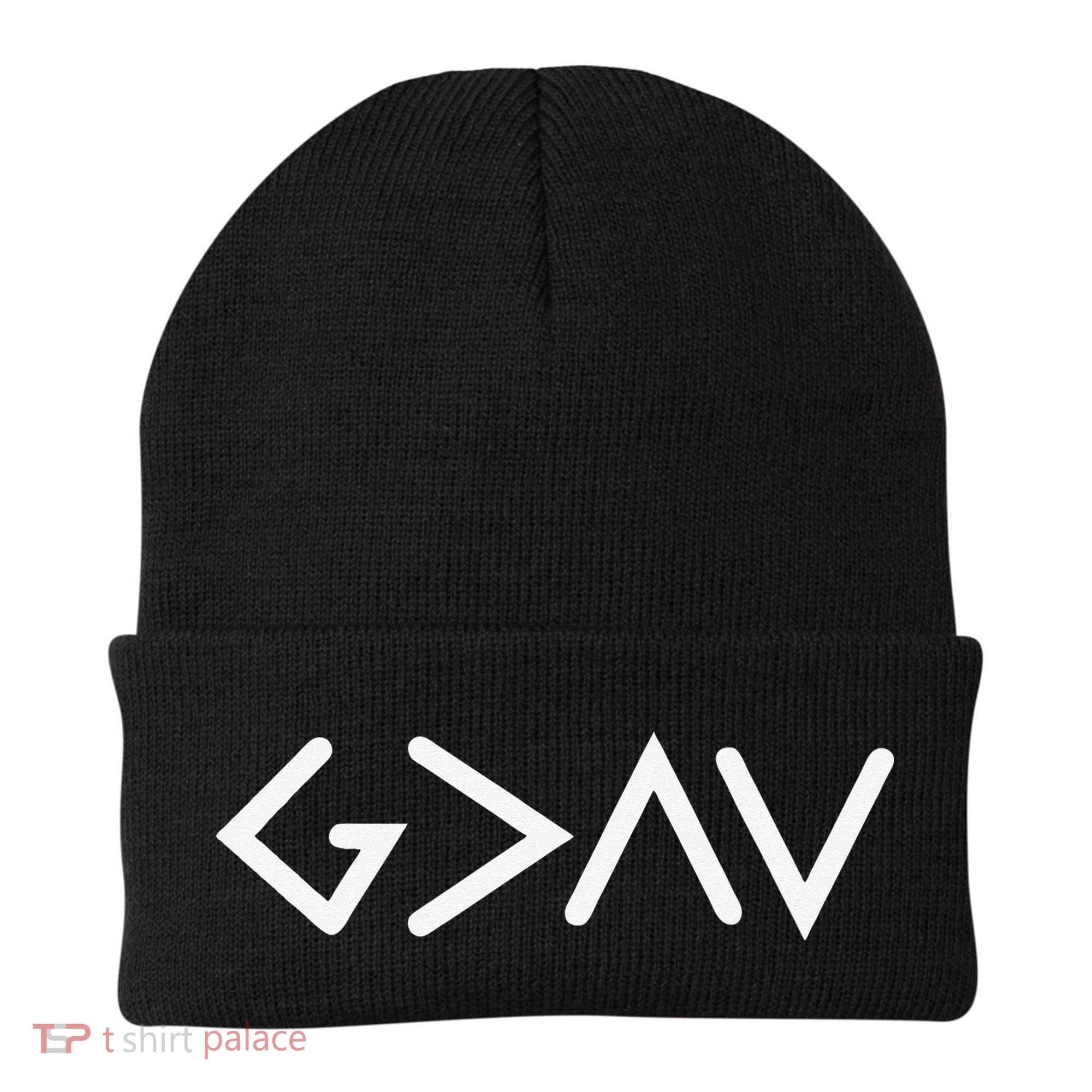 God Is Greater Than HIghs And Lows Disciple And Christian Beanie