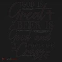 God Is Great Beer Is Good And People Are Crazy Funny Tote Bag thumb 4
