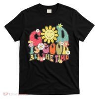 God Is Good All The Time Retro Vintage Floral Christian T-Shirt thumb 0