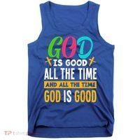 God Is Good All The Time Jesus Christ Christian Gift Tank Top thumb 0