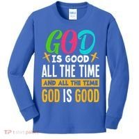 God Is Good All The Time Jesus Christ Christian Gift Kids Long Sleeve Shirt thumb 0