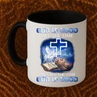 God Is Good All The Time Christian Cross Jesus Quote Coffee Mug thumb 2