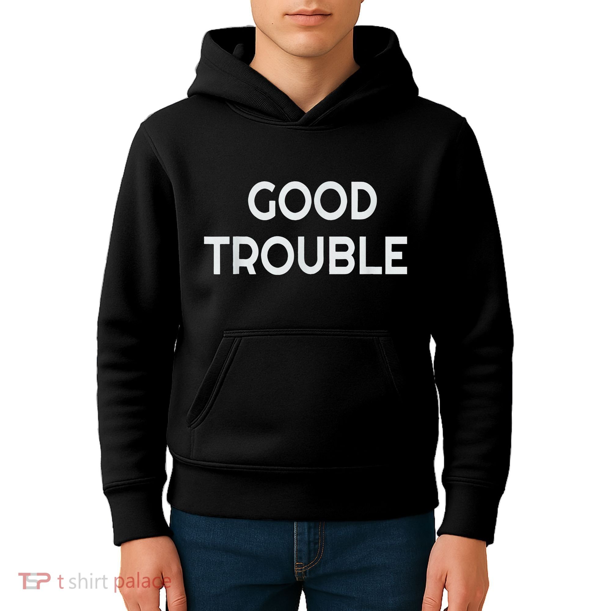 Get In Good Necessary Trouble Kids Hoodie