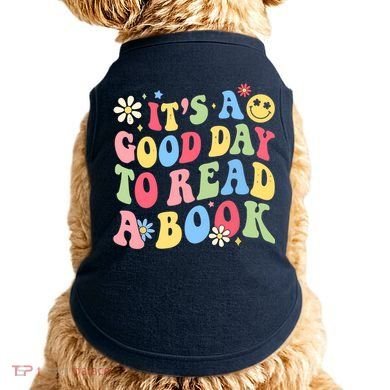 Groovy It's Good Day To Read Book Library Reading Lover Doggie Tank