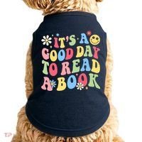 Groovy It's Good Day To Read Book Library Reading Lover Doggie Tank thumb 0