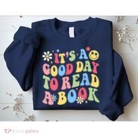 Groovy It's Good Day To Read Book Library Reading Lover Sweatshirt thumb 2