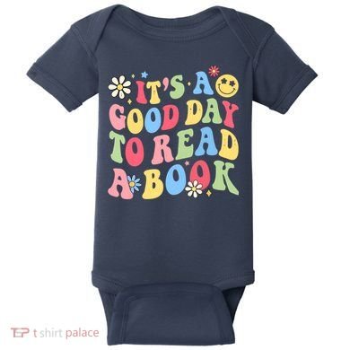 Groovy It's Good Day To Read Book Library Reading Lover Baby Bodysuit