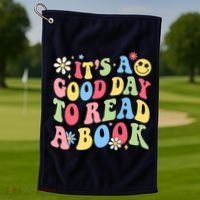 Groovy It's Good Day To Read Book Library Reading Lover Golf Towel thumb 1