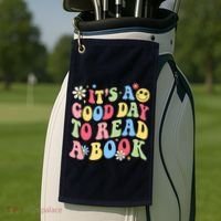 Groovy It's Good Day To Read Book Library Reading Lover Golf Towel thumb 2