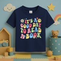 Groovy It's Good Day To Read Book Library Reading Lover Toddler T-Shirt thumb 3