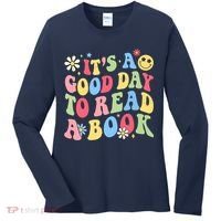 Groovy It's Good Day To Read Book Library Reading Lover Women's Long Sleeve Shirt thumb 0