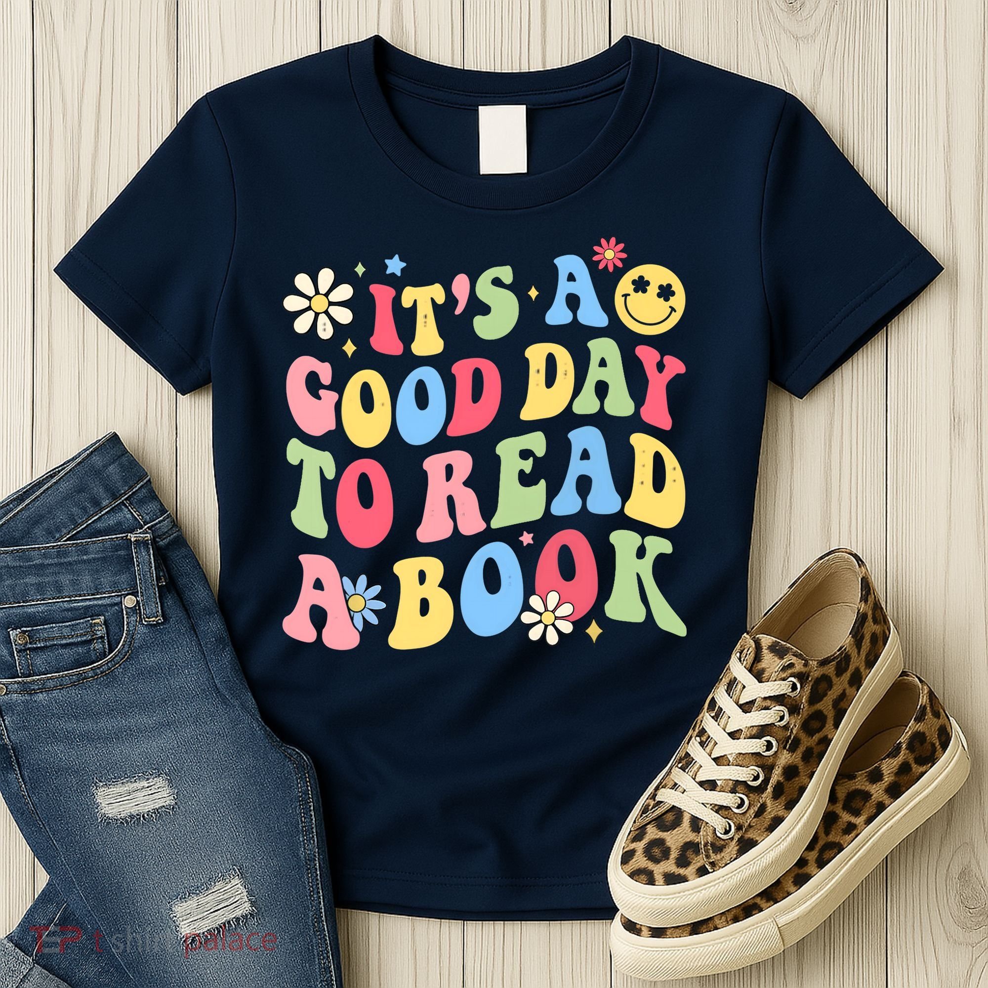 Groovy It's Good Day To Read Book Library Reading Lover Women's T-Shirt