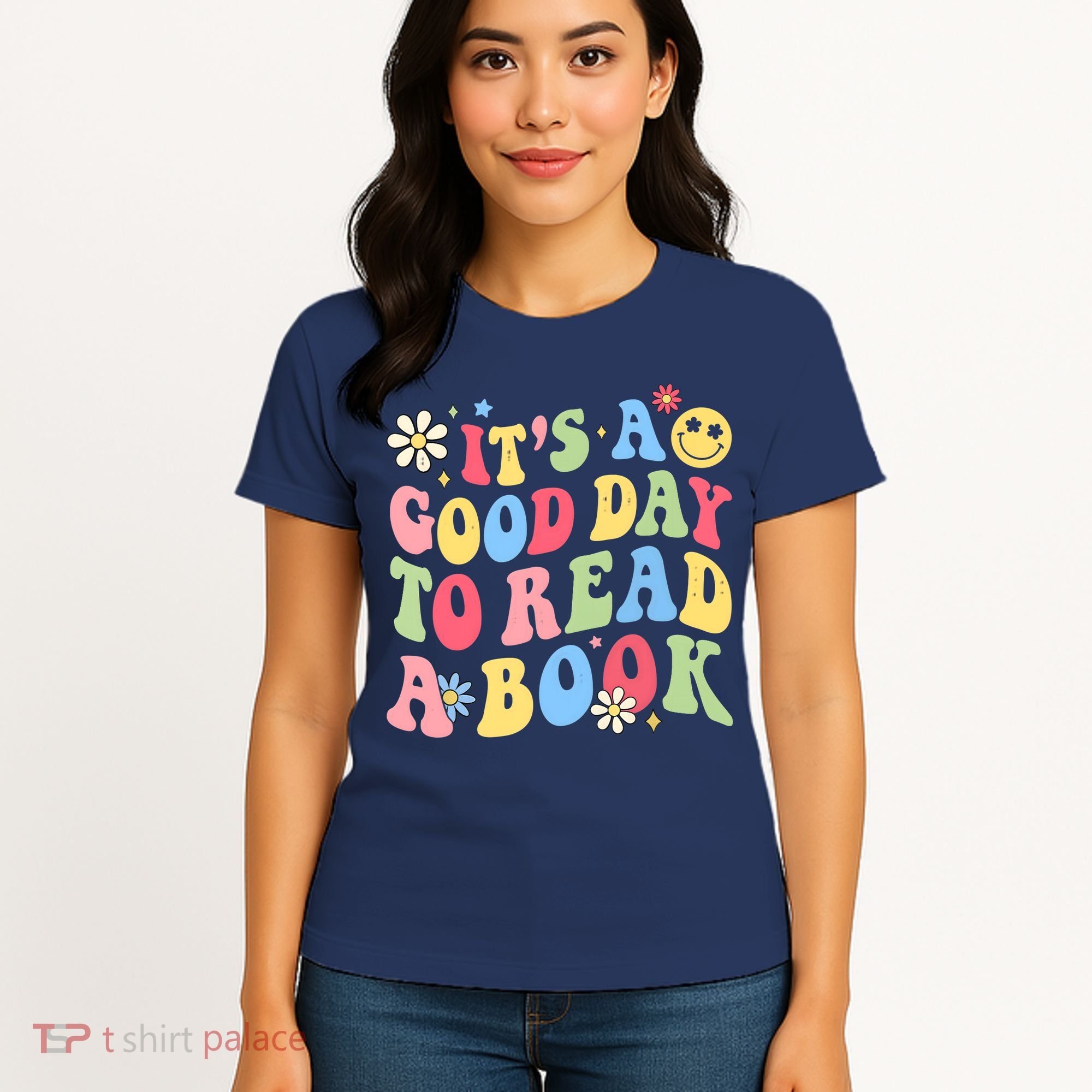 Groovy It's Good Day To Read Book Library Reading Lover Women's T-Shirt