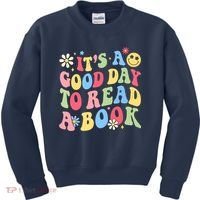 Groovy It's Good Day To Read Book Library Reading Lover Kids Sweatshirt thumb 0