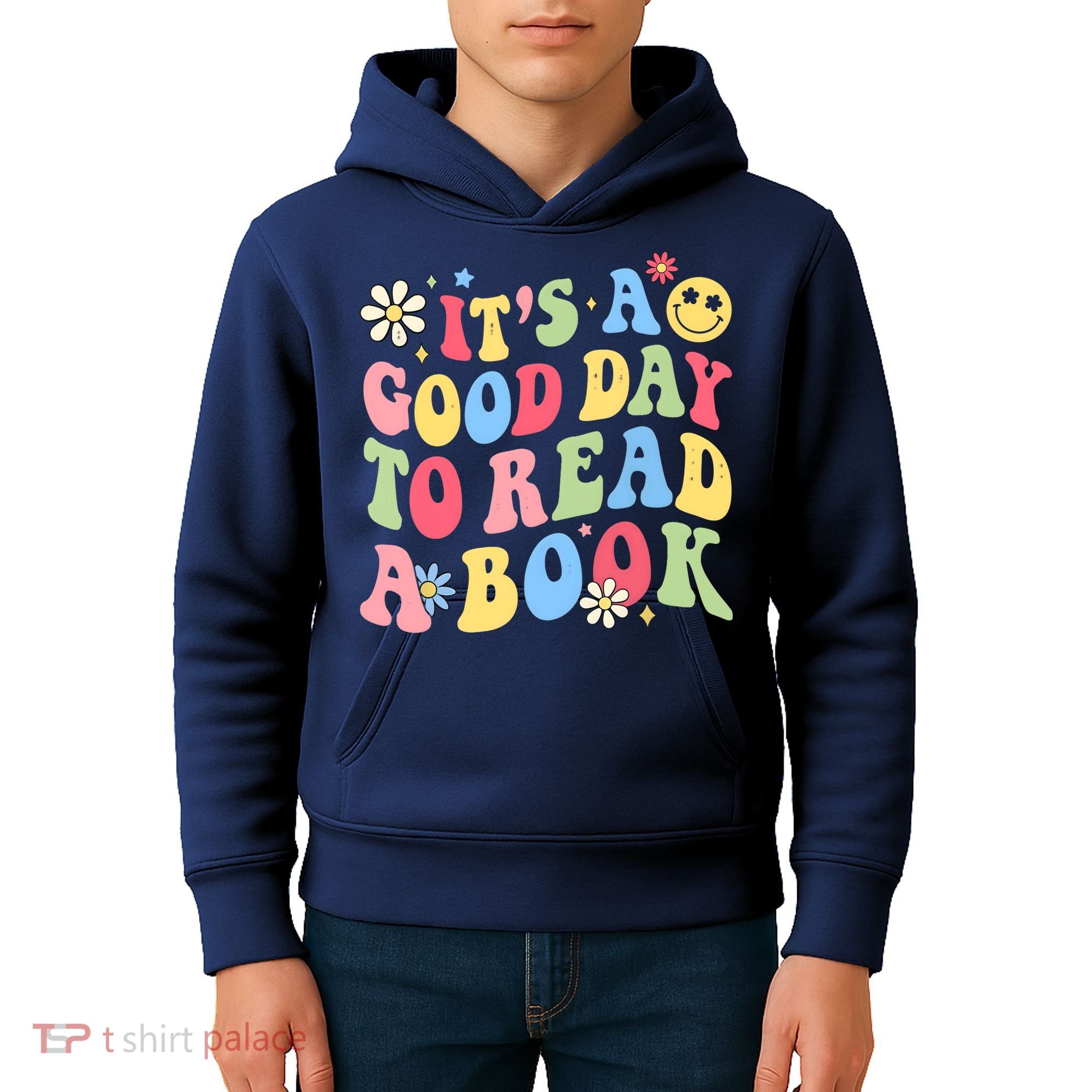 Groovy It's Good Day To Read Book Library Reading Lover Kids Hoodie