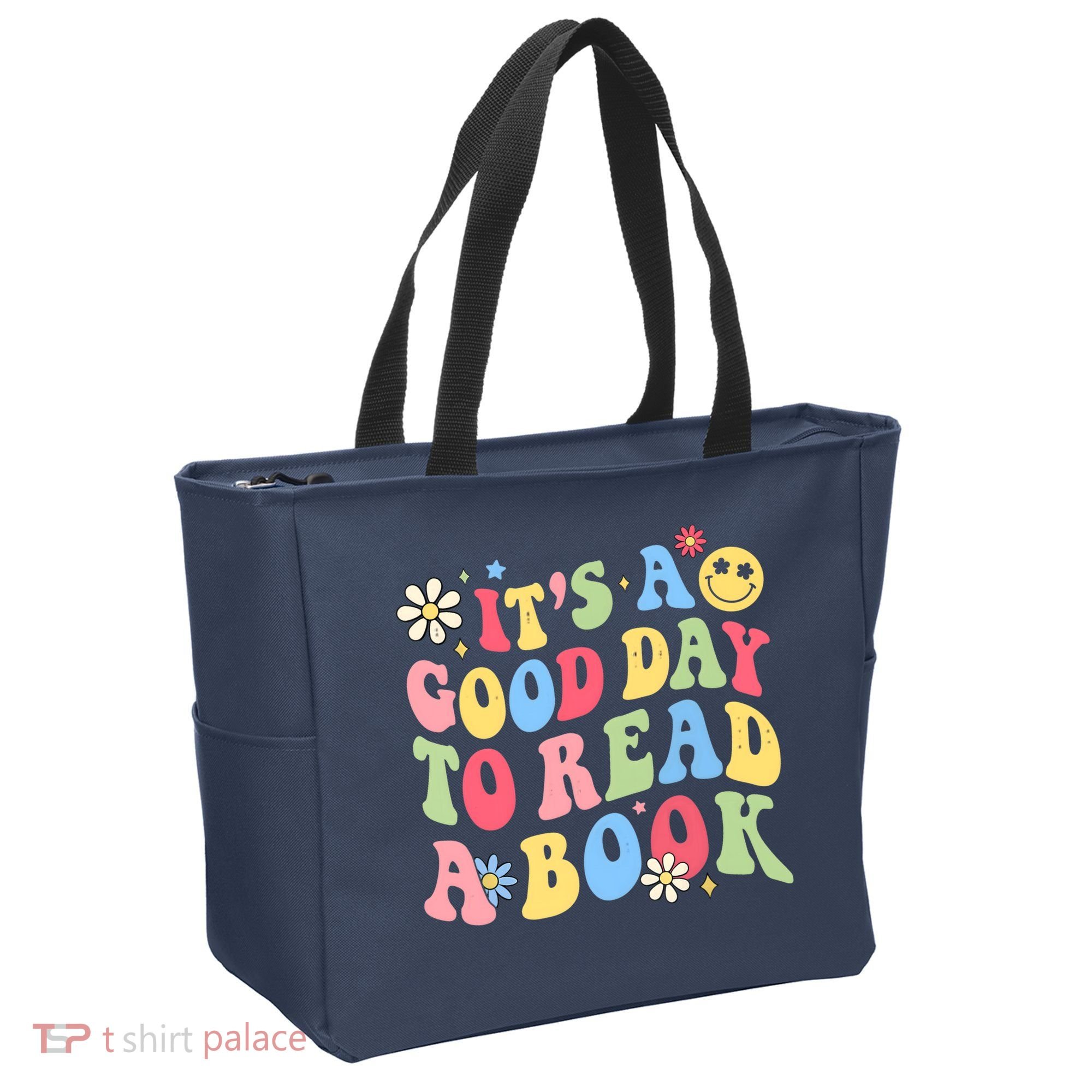 Groovy It's Good Day To Read Book Library Reading Lover Tote Bag