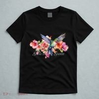 Grow In Grace Flower Hummingbird Christian Bible Verse T-Shirt thumb 5