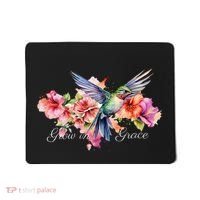 Grow In Grace Flower Hummingbird Christian Bible Verse Mousepad thumb 0