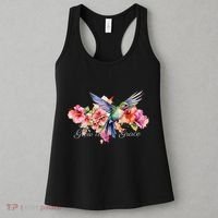 Grow In Grace Flower Hummingbird Christian Bible Verse Women's Tank Top thumb 3