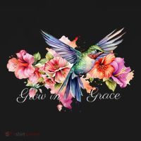 Grow In Grace Flower Hummingbird Christian Bible Verse Visor thumb 3