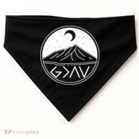 God Is Greater Than High And Lows Mountain Camping USA-Made Doggie Bandana thumb 0