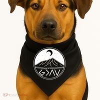 God Is Greater Than High And Lows Mountain Camping USA-Made Doggie Bandana thumb 1