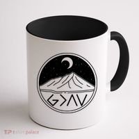 God Is Greater Than High And Lows Mountain Camping Coffee Mug thumb 1