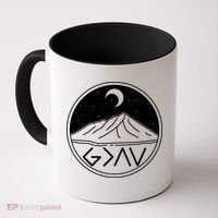 God Is Greater Than High And Lows Mountain Camping Coffee Mug thumb 0