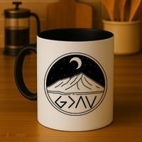 God Is Greater Than High And Lows Mountain Camping Coffee Mug thumb 4
