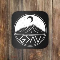 God Is Greater Than High And Lows Mountain Camping Coaster thumb 0