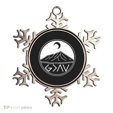 God Is Greater Than High And Lows Mountain Camping Ornament