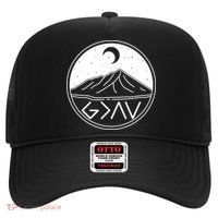 God Is Greater Than High And Lows Mountain Camping Hat thumb 0