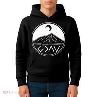 God Is Greater Than High And Lows Mountain Camping Kids Hoodie thumb 4