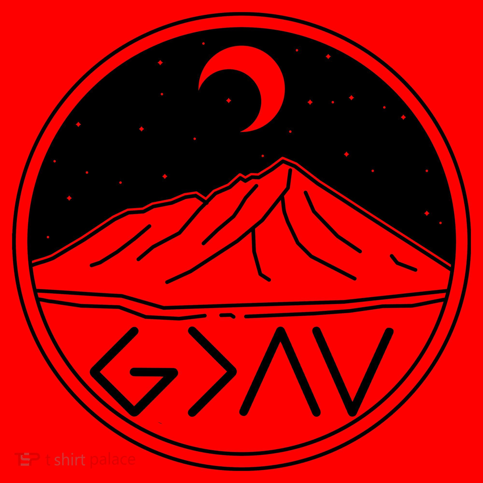 God Is Greater Than High And Lows Mountain Camping Santa Hat