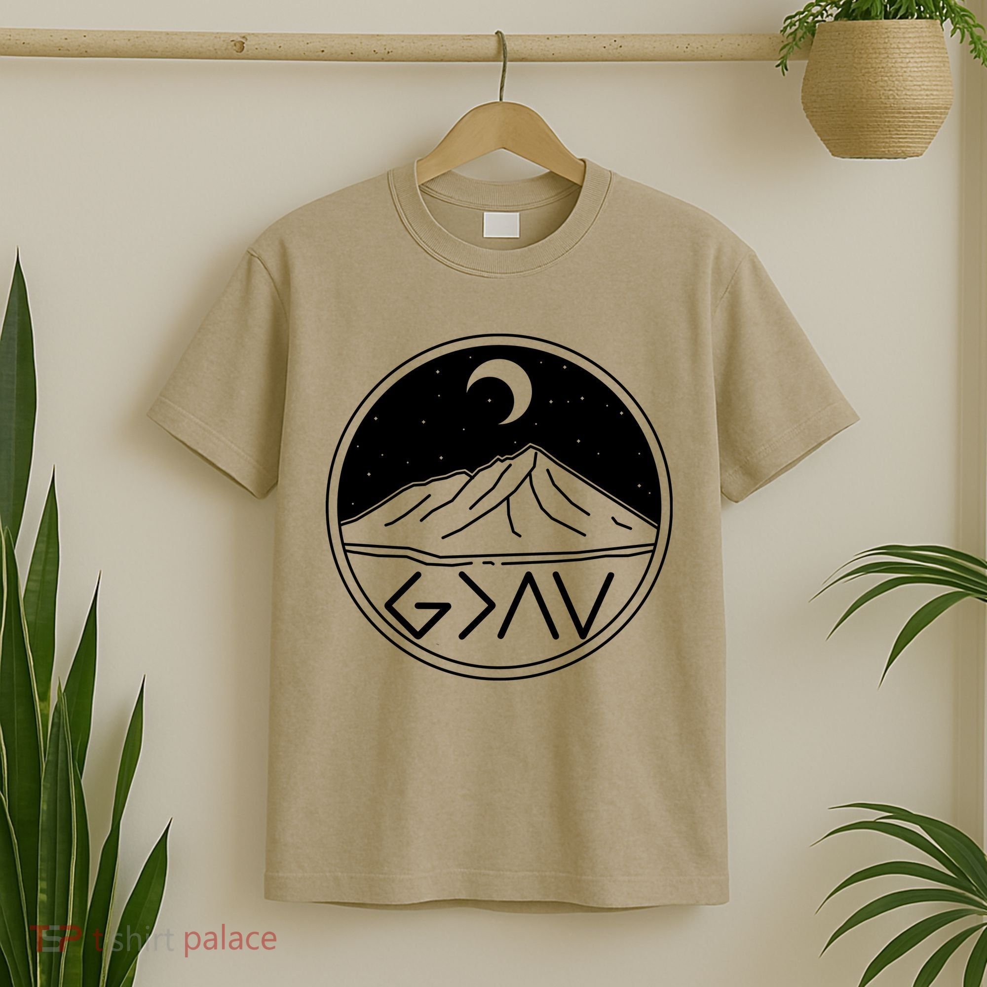 God Is Greater Than High And Lows Mountain Camping T-Shirt