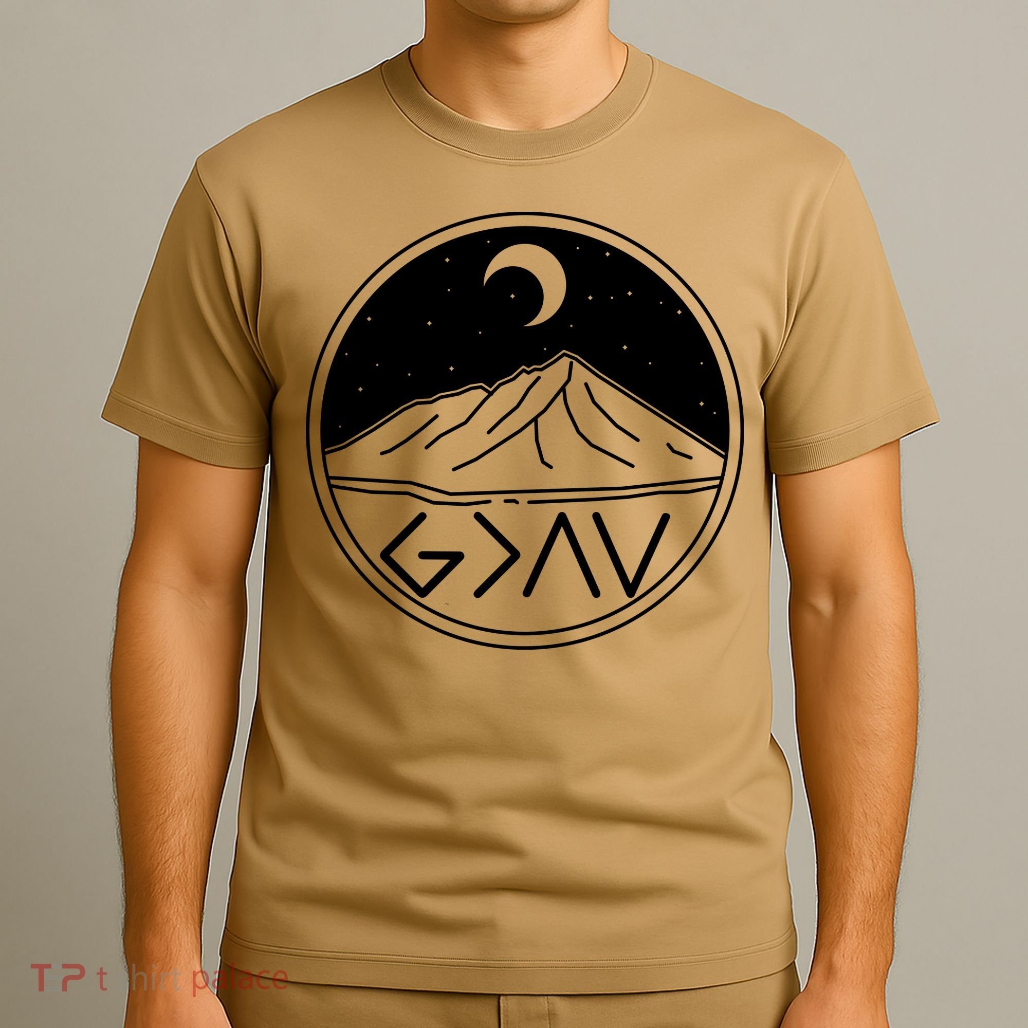 God Is Greater Than High And Lows Mountain Camping T-Shirt